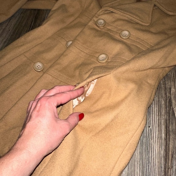 Gap Classic Double Breasted Pea Coat Camel Size Small - Picture 6 of 10